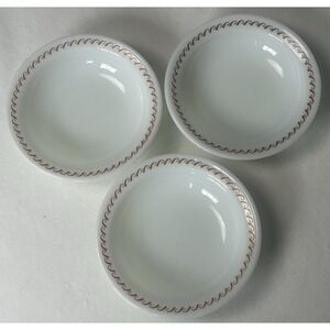 VTG PYREX TABLEWARE CORNING REGENCY BROWN #706 DIPPING SAUCE BOWLS SET OF 3